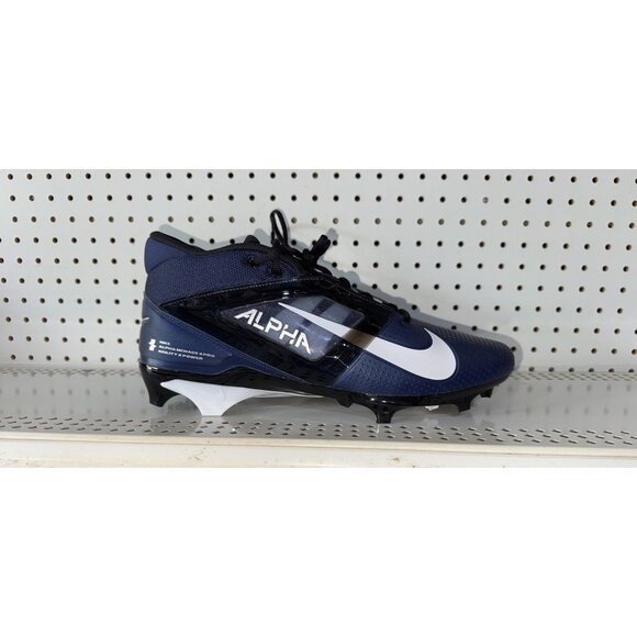 Nike Alpha Menace 4 Pro Mens Football Cleats Size 14 Navy Blue White FD7037-401 - Picture 1 of 8